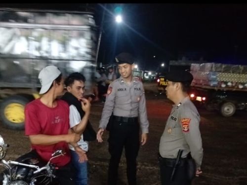 sat samapta polres mesuji patroli malam Shelter jalinsum wilayah kabupaten mesuji
